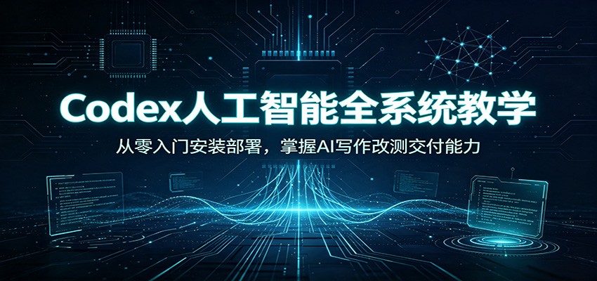 Codex人工智能全系统教学：从零入门安装部署，掌握AI写作改测交付能力-海之城短剧项目
