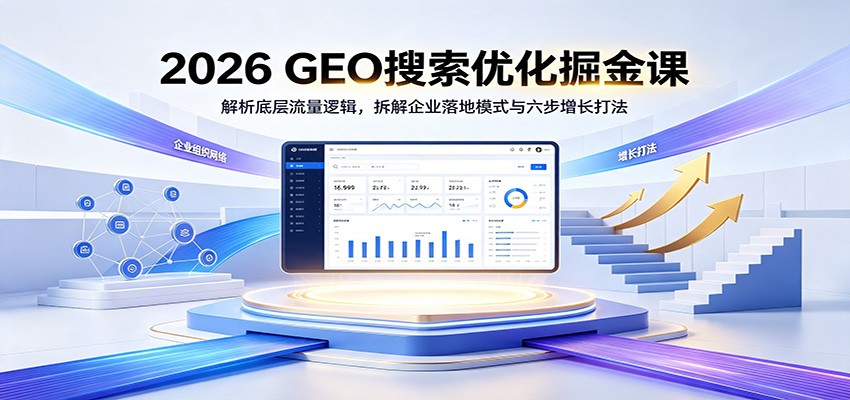 2026 GEO搜索优化掘金课：解析底层流量逻辑，拆解企业落地模式与六步增长打法-海之城短剧项目