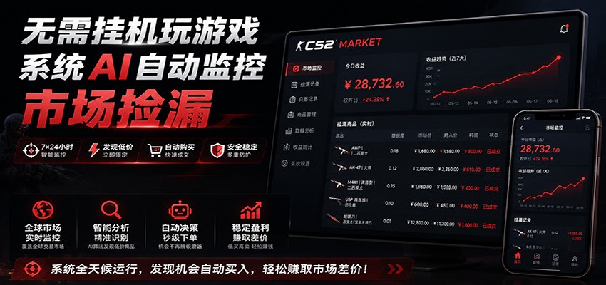 系统AI自动监控市场捡漏，不用玩游戏，只需要一部手机，支持任何形式数据验证-海之城短剧项目