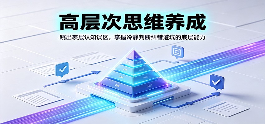 高层次思维养成：跳出表层认知误区，掌握冷静判断纠错避坑的底层能力-海之城短剧项目