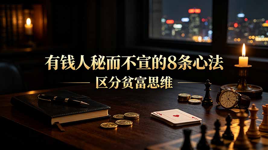 付费文章：有钱人秘而不宣的8条心法｜区分贫富思维-海之城短剧项目
