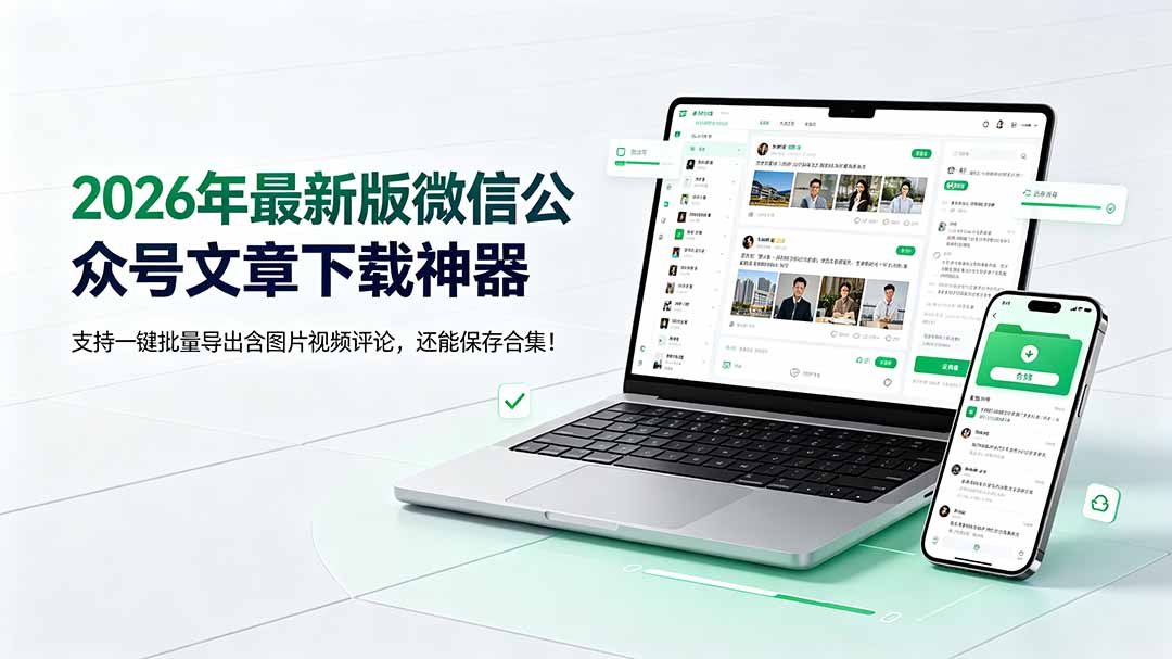 2026年最新版微信公众号文章下载神器，支持一键批量导出含图片视频评论，还能保存合集！-海之城短剧项目