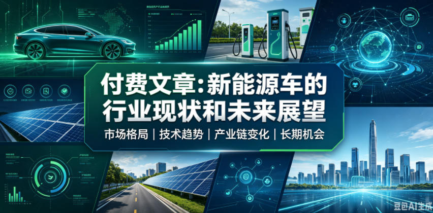 付费文章：新能原车的行业现状和未来展望-海之城短剧项目