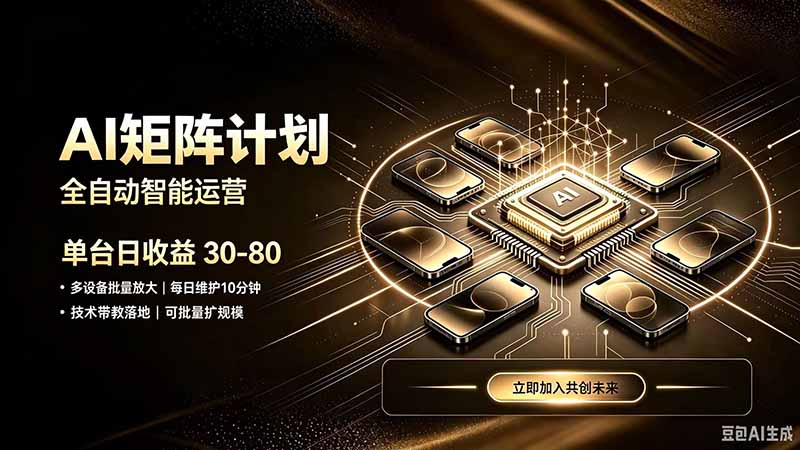 AI智能对话，矩阵规模化创业，全程技术扶持，长久稳定，日入800+ - 中创网
