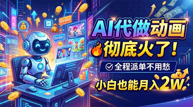 AI代做动画，彻底火了！全程派单不用愁，小白也能月入2W - 中创网