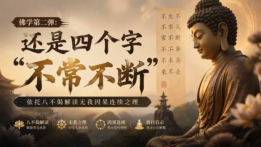 付费文章：佛学第二弹：还是四个字“不常不断”依托八不偈解读无我因果连续之理-海之城短剧项目