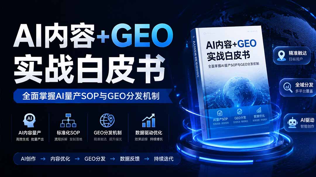 AI内容+GEO实战白皮书。全面掌握AI量产SOP与GEO分发机制-海之城短剧项目
