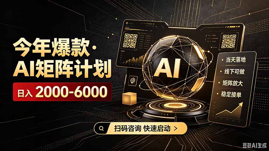AI矩阵计划！日收益3000-8000+，项目绿色长久，安全合规靠谱，可批量放大。扶持工作室和分公司-海之城短剧项目