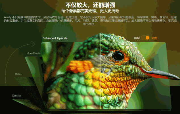 Win/Mac双端支持！最新永久终身版，支持老照片修复，图片变清晰无损放大工具，Aiarty Image Enhancer