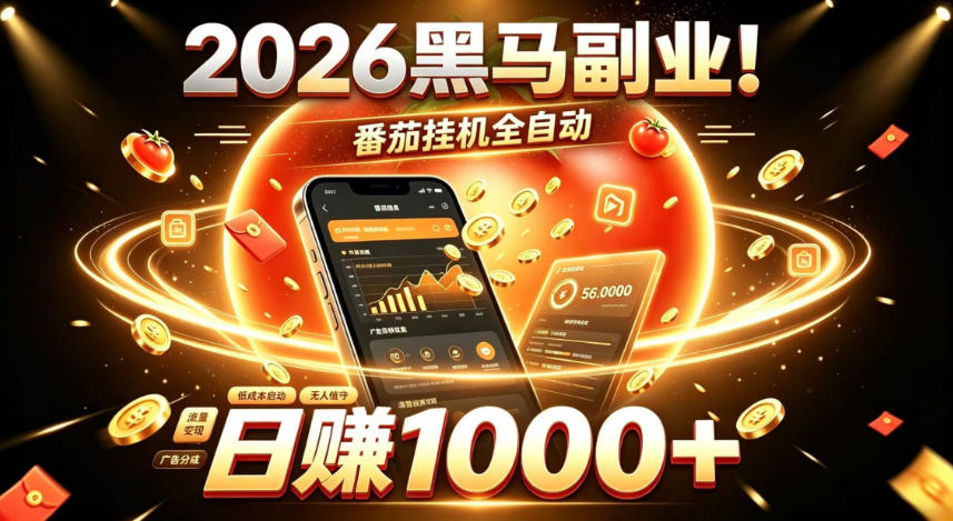 2026黑马副业！番茄挂G全自动日入1000+，操作最简单、门槛最低的线上轻资产项目-海之城短剧项目