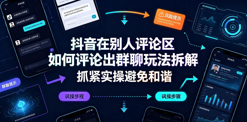 抖音在别人评论区如何评论出群聊玩法拆解，抓紧实操避免和谐-海之城短剧项目