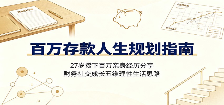 百万存款人生规划指南：27岁攒下百万亲身经历分享，财务社交成长五维理性生活思路 - 福缘网