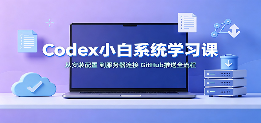 Codex小白系统学习课：小从安装配置，到服务器连接、GitHub推送全流程-海之城短剧项目