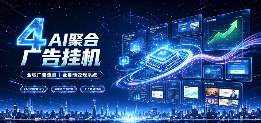 全域广告流量聚合，AI无人挂机稳赚佣金，打造长期稳定被动收入副业-海之城短剧项目