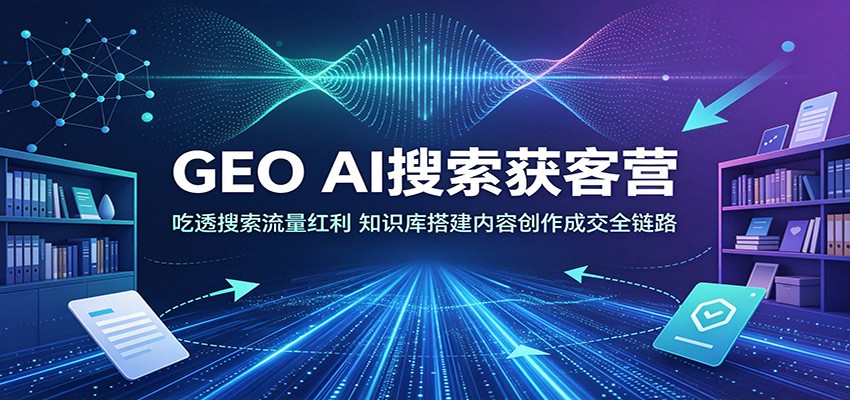 GEO AI搜索获客营：吃透搜索流量红利，知识库搭建内容创作成交全链路-海之城短剧项目