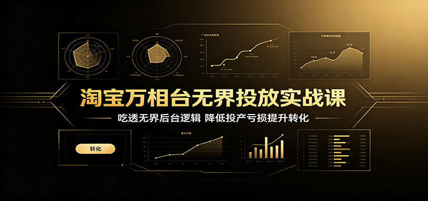 淘宝万相台无界投放实战课：吃透无界后台逻辑，降低投产亏损提升转化-海之城短剧项目