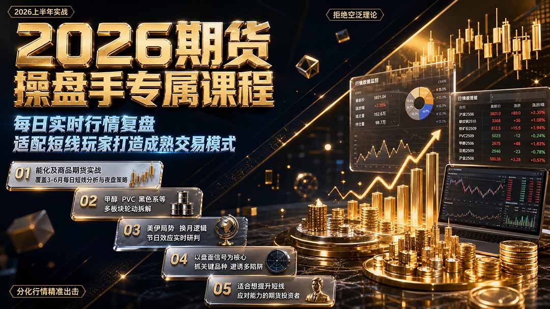 2026期货操盘手专属课程-更新8月，每日实时行情复盘，适配短线玩家打造成熟交易模式-海之城短剧项目