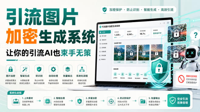 引流图片加密生成系统，让你的引流AI也束手无策 - 冒泡网