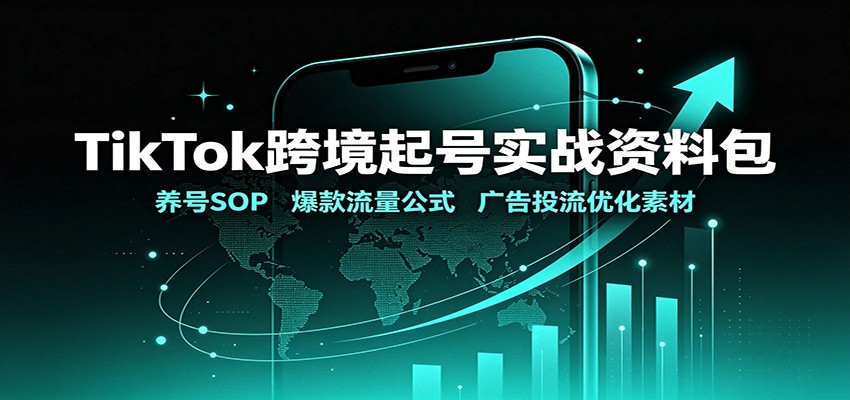 TikTok跨境起号实战资料包：养号SOP，爆款流量公式，广告投流优化素材-海之城短剧项目