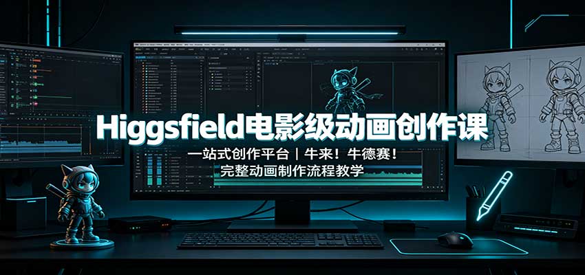 Higgsfield电影级动画创作课：一站式创作平台，牛来！牛德赛！完整动画制作流程教学-海之城短剧项目