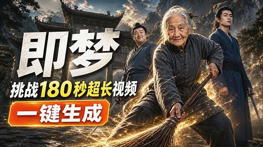 即梦挑战180秒超长视频！一键生成3分钟电影？完整制作流程详细分享！-海之城短剧项目