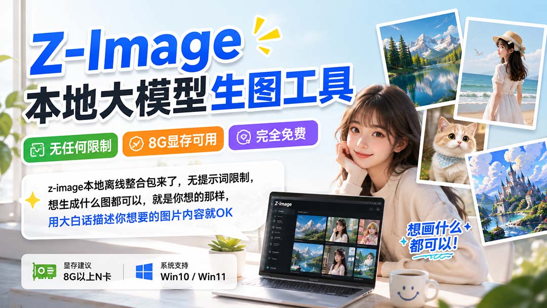 Z-Image本地大模型生图工具，无任何限制·8G显存可用·完全免费-海之城短剧项目