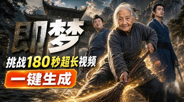 即梦挑战180秒超长视频！一键生成3分钟电影？完整制作流程详细分享！-海之城短剧项目