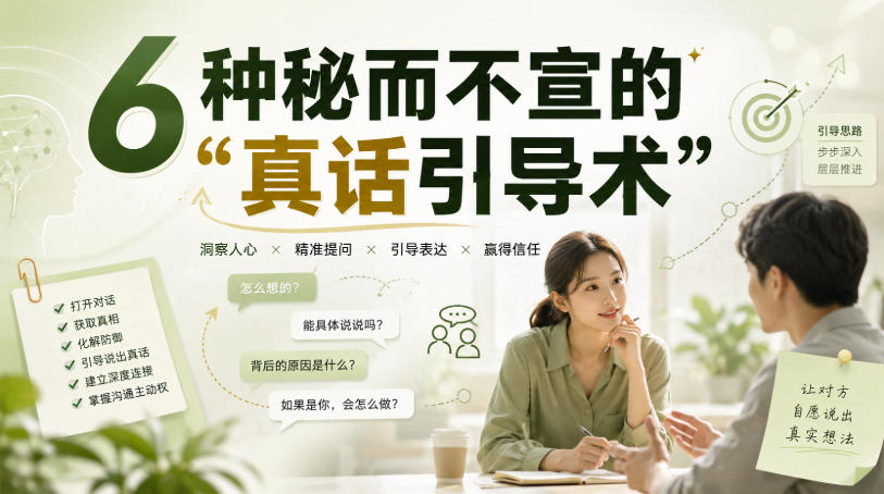 付费文章：6种秘而不宣的“真话引导术”-海之城短剧项目