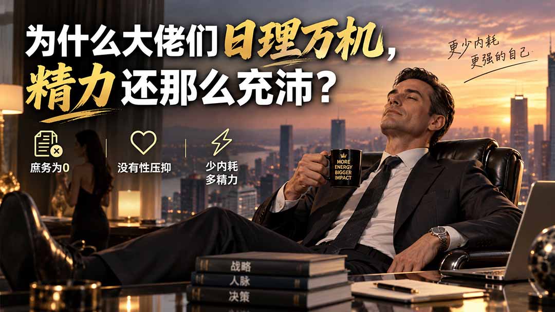 付费文章：为什么大佬们日理万机，精力还那么充沛？-海之城短剧项目