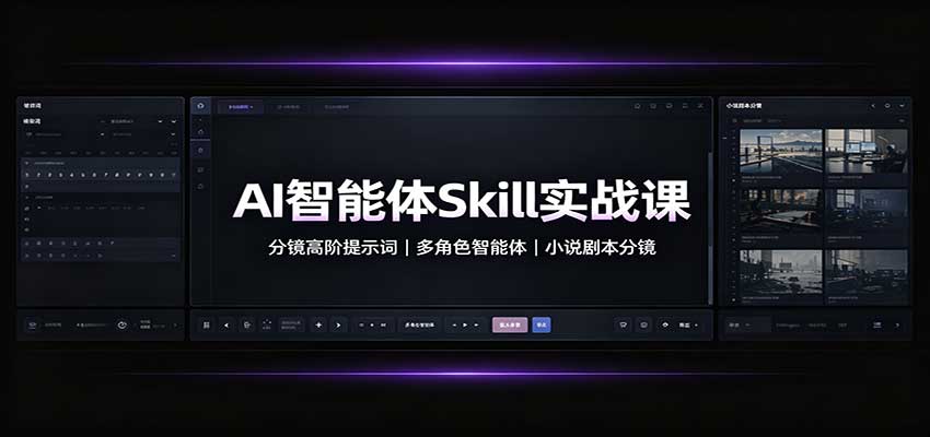 AI智能体Skill实战课：分镜高阶提示词，多角色智能体，小说剧本分镜 - 福缘网