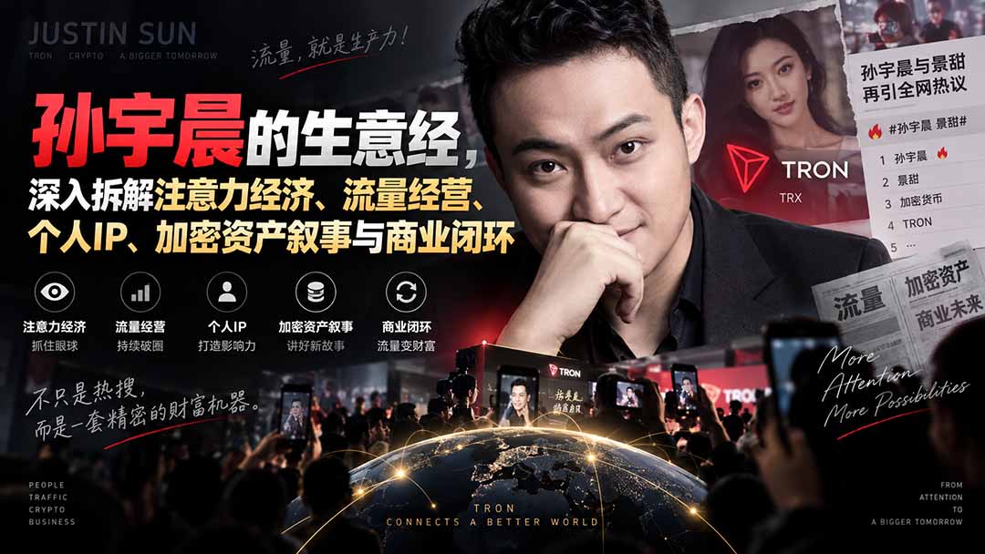 某星球精华文章——孙宇晨的生意经，深入拆解注意力经济、流量经营、个人IP、加密资产叙事与商业闭环-海之城短剧项目