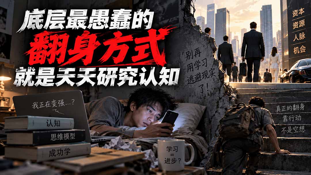 付费文章：底层最愚蠢的翻身方式就是天天研究认知-海之城短剧项目