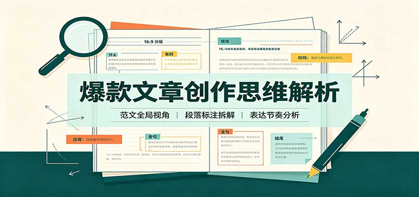 爆款文章创作思维解析：全局视角拆解范文，梳理行文逻辑，搭配真实拆文实操案例 - 福缘网