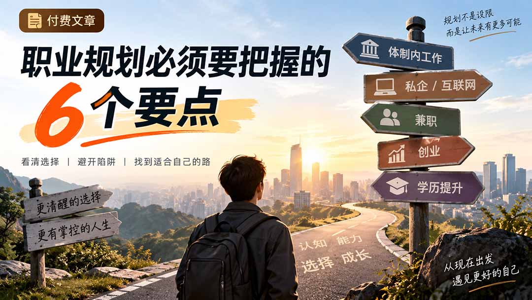 付费文章：职业规划必须要把握的6个要点 - 中创网