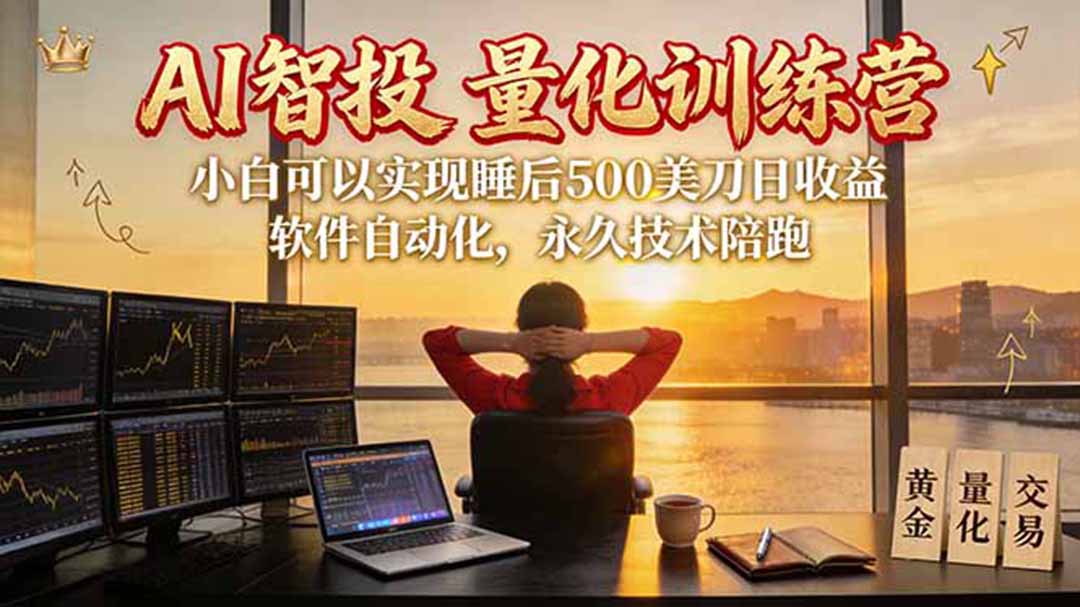 AI智投EA量化训练营【第三期】，多策略智投+防爆技术+趋势分析 ，轻松上手，矩阵放大，长期稳定。 - 中创网
