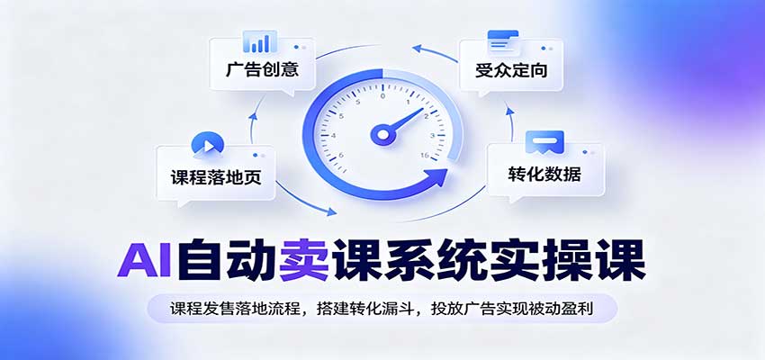 AI自动卖课系统实操课：课程发售落地流程，搭建转化漏斗，投放广告实现被动盈利-海之城短剧项目