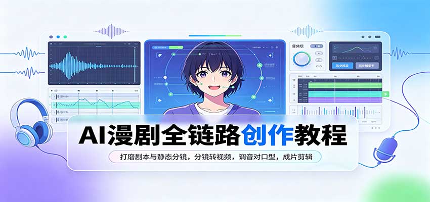 AI漫剧全链路创作教程：打磨剧本与静态分镜，分镜转视频，调音对口型，成片剪辑 - 福缘网