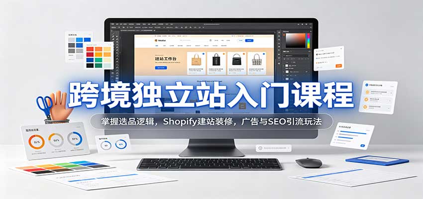 跨境独立站入门课程：掌握选品逻辑，Shopify建站装修，广告与SEO引流玩法-海之城短剧项目