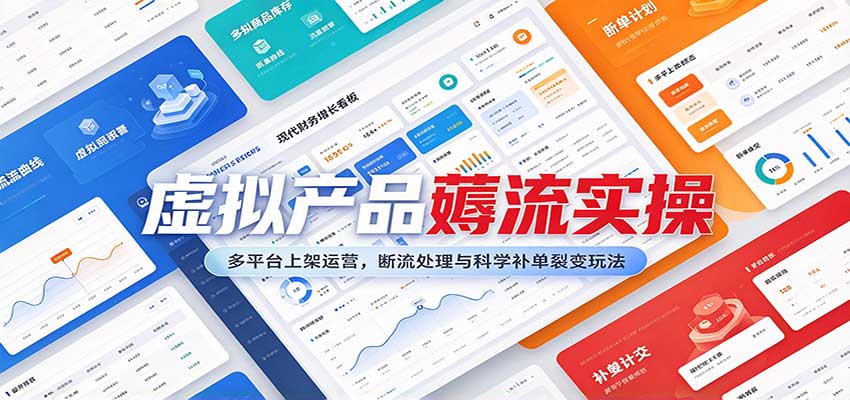 虚拟产品薅流实操：多平台上架运营，断流处理与科学补单裂变玩法-海之城短剧项目