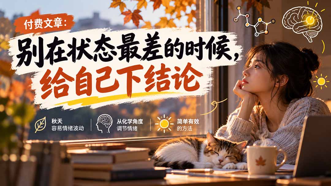 【无水印】某付费文章：别在状态最差的时候，给自己下结论-海之城短剧项目