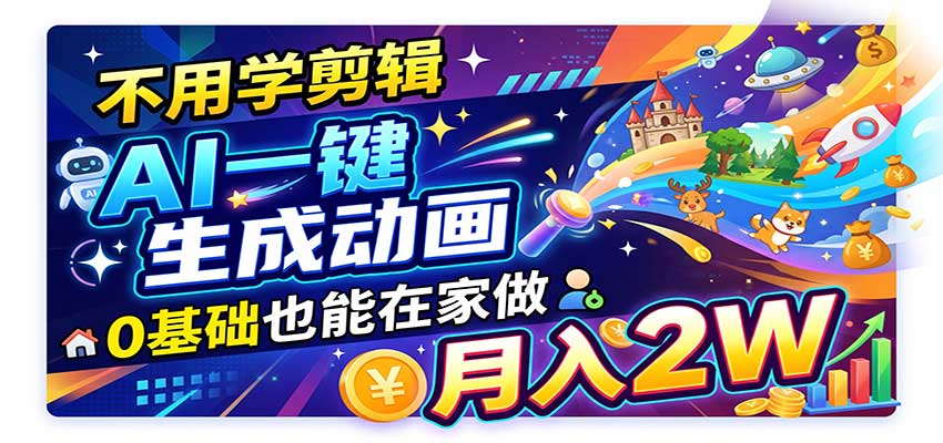 AI动画彻底爆了！一单500~800，全程派单，小白也能月入2W+-海之城短剧项目