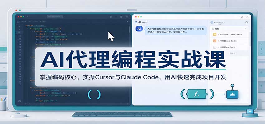 AI代理编程实战课：掌握编码核心，实操Cursor与Claude Code，用AI快速完成项目开发-海之城短剧项目