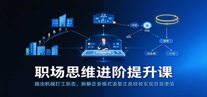 职场思维进阶提升：跳出机械打工状态，拆解企业模式汲取正反经验实现自我增值 - 福缘网