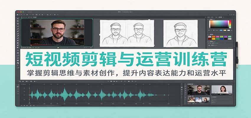 短视频剪辑与运营训练营：掌握剪辑思维与素材创作，提升内容表达能力和运营水平-海之城短剧项目