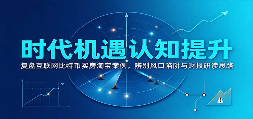 时代机遇认知提升：复盘互联网比特币买房淘宝案例，辨别风口陷阱与财报研读思路-海之城短剧项目