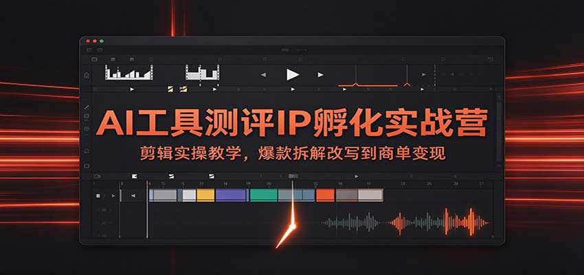 AI工具测评IP孵化实战营：剪辑实操教学，爆款拆解改写到商单变现-海之城短剧项目