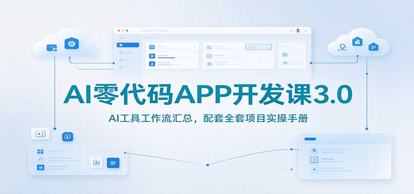AI零代码APP开发课3.0：AI工具工作流汇总，配套全套项目实操手册-海之城短剧项目