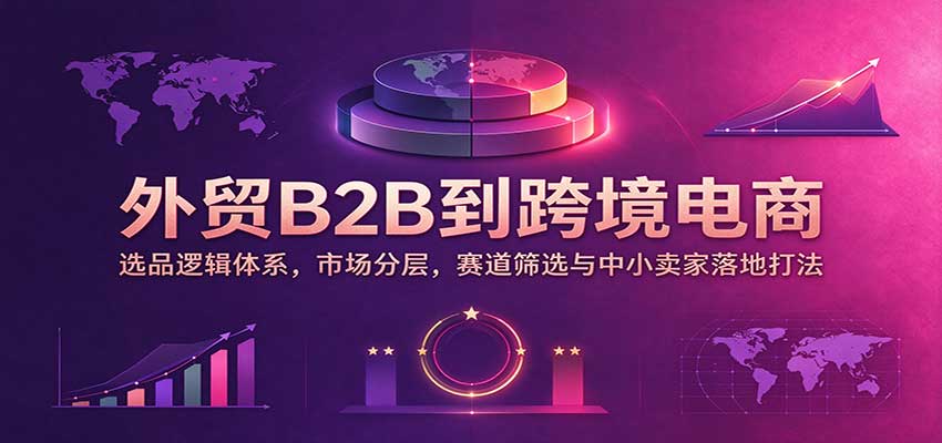 外贸B2B到跨境电商：选品逻辑体系，市场分层，赛道筛选与中小卖家落地打法-海之城短剧项目