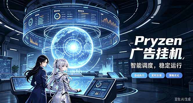 Pryzen广告全自动挂机给自己一个交代，门槛低，零基础小白也可以快速上手-海之城短剧项目